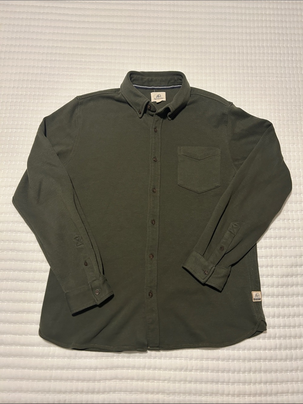 Surfside Supply Olive Green Casual Button-Down Shirt Mens XL